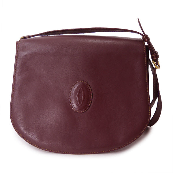 Cartier マストライン２層式半円ショルダー（ボルドー）