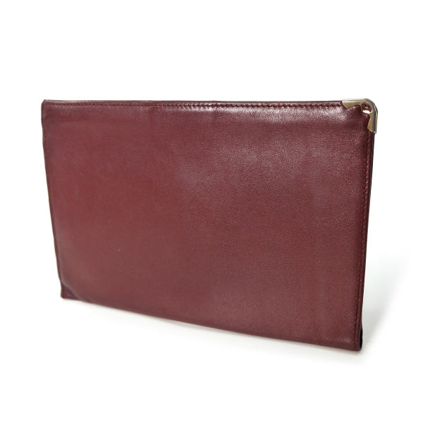 Cartier　薄型レザーポーチ（ボルドー）