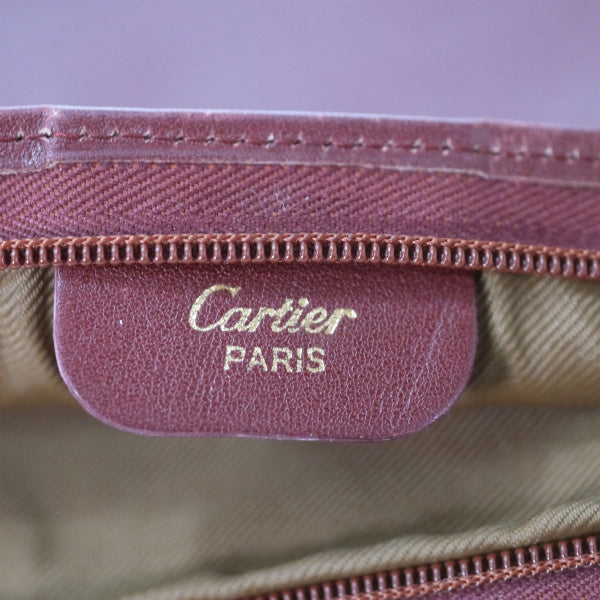 Cartier　薄型レザーポーチ（ボルドー）