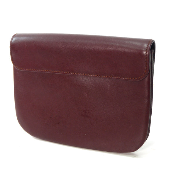Cartier　レザーミニポーチ（ボルドー）
