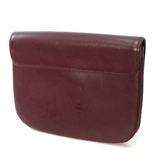 Cartier　レザーミニポーチ（ボルドー）