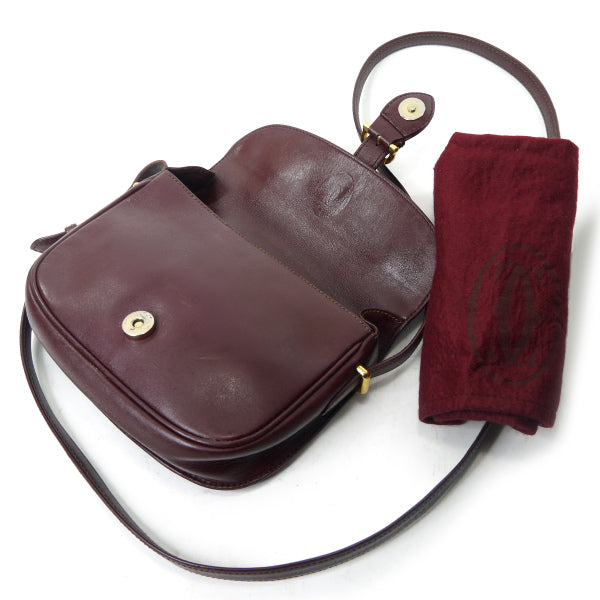 Cartier　<訳あり>ベルトデザイン ミニポシェット（ボルドー）