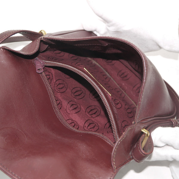 Cartier　<訳あり>ベルトデザイン ミニポシェット（ボルドー）