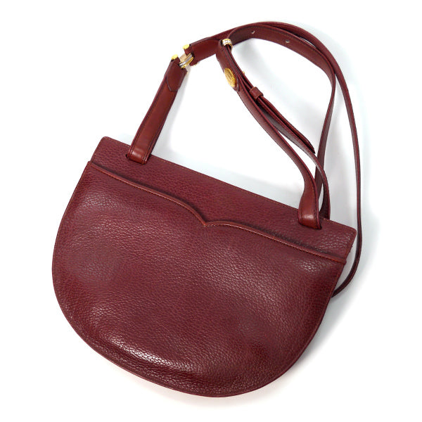 Cartier マストライン半円ポシェット（ボルドー）