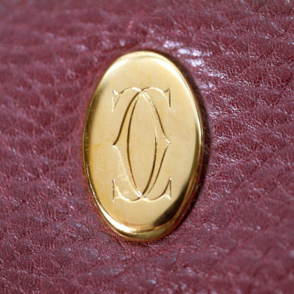 Cartier マストライン半円ポシェット（ボルドー）