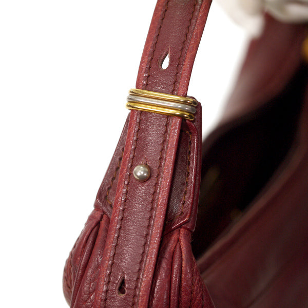 Cartier 三日月ショルダーバッグ（ボルドー）