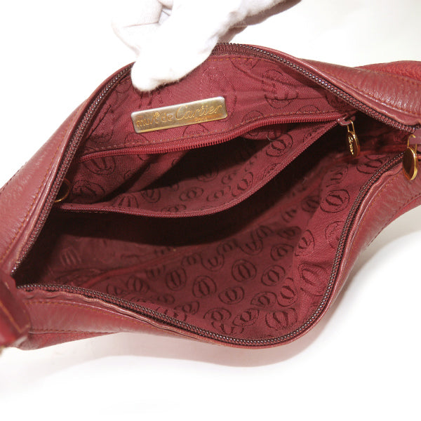 Cartier 三日月ショルダーバッグ（ボルドー）