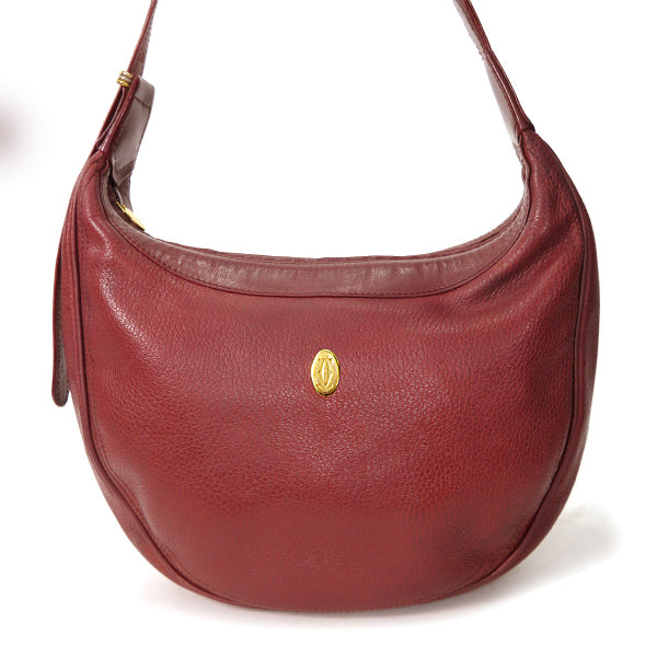 Cartier 三日月ショルダーバッグ（ボルドー）