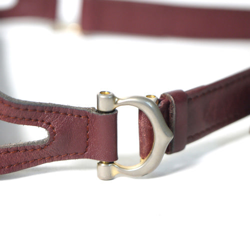 Cartierボルドー色ミニポシェット