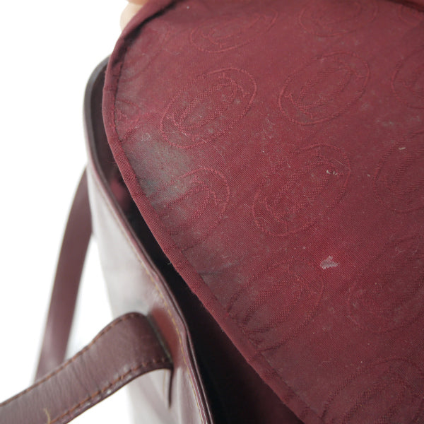 Cartier レア！総革2WAYバケットバッグ（ボルドー）