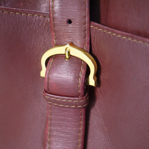 Cartier レア！総革2WAYバケットバッグ（ボルドー）