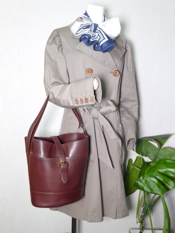 Cartier レア！総革2WAYバケットバッグ（ボルドー）