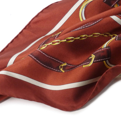 Cartier ベルトモチーフ大判スカーフ（ボルドー）