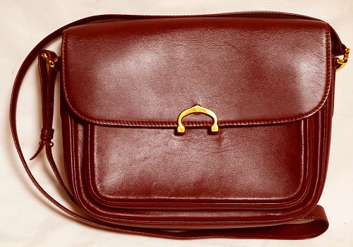 Cartierボルドー色シンプルショルダー