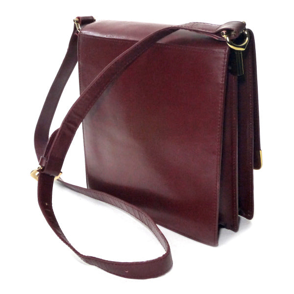 Cartierボルドー　斜めがけショルダー
