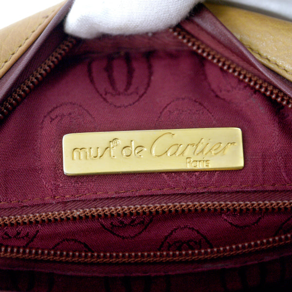 Cartier　フリンジ付 定番ミニポシェット（マスタードイエロー）