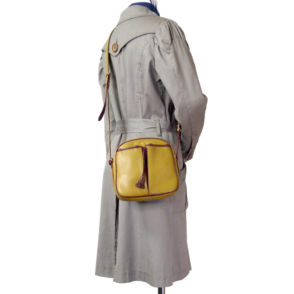 Cartier　フリンジ付 定番ミニポシェット（マスタードイエロー）