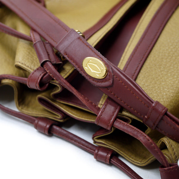 Cartier　マストライン巾着ショルダー（マスタードイエロー）