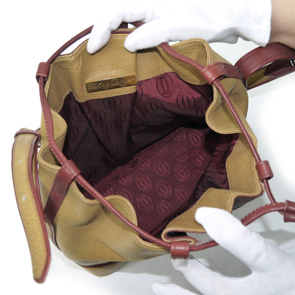 Cartier　マストライン巾着ショルダー（マスタードイエロー）