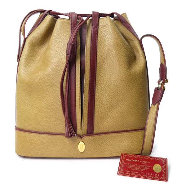 Cartier　マストライン巾着ショルダー（マスタードイエロー）