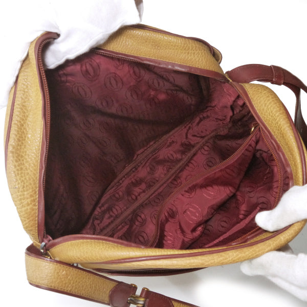 Cartier　マストライン バイカラー大型ショルダー（マスタード）