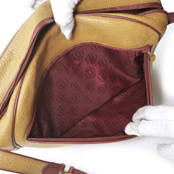 Cartier　マストライン バイカラー大型ショルダー（マスタード）