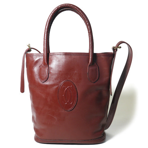 Cartier　バケツ３Wayショルダー（ボルドー）