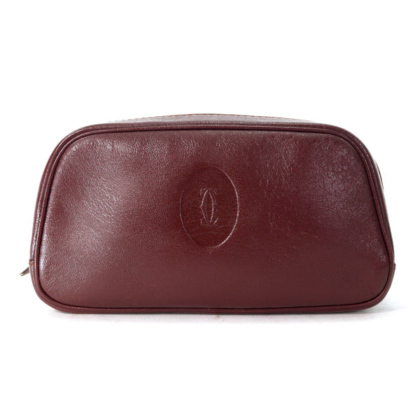 Cartier　レザーポーチ・ペンケース（ボルドー）