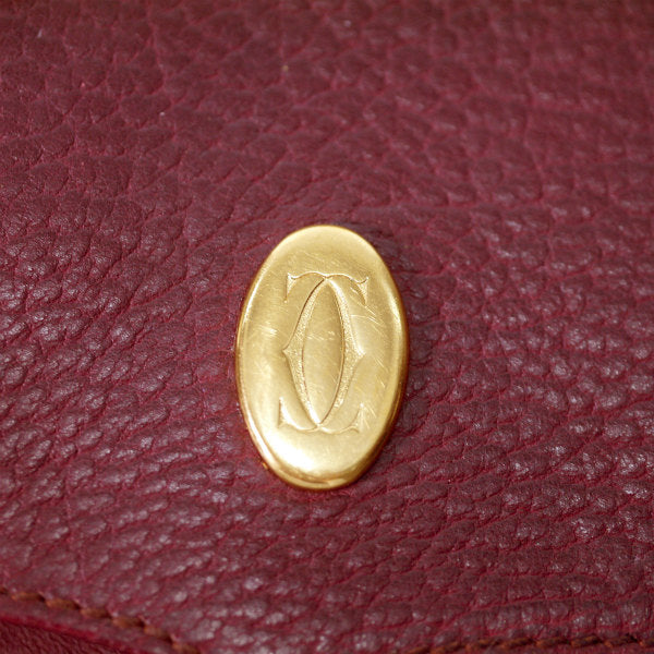 Cartier マストライン半円2WAYバッグ&眼鏡入れセット（ボルドー）