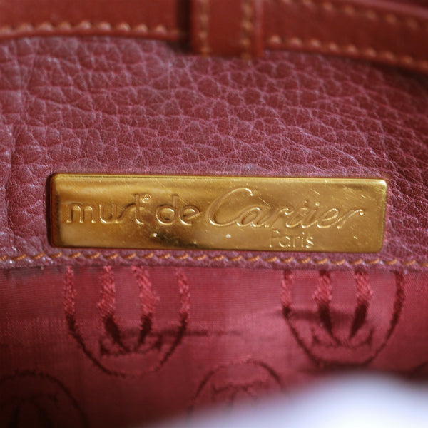 Cartier マストライン半円2WAYバッグ&眼鏡入れセット（ボルドー）