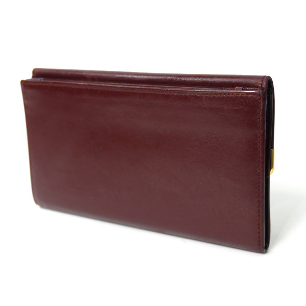 Cartier　マストライン レザー長財布（ボルドー）