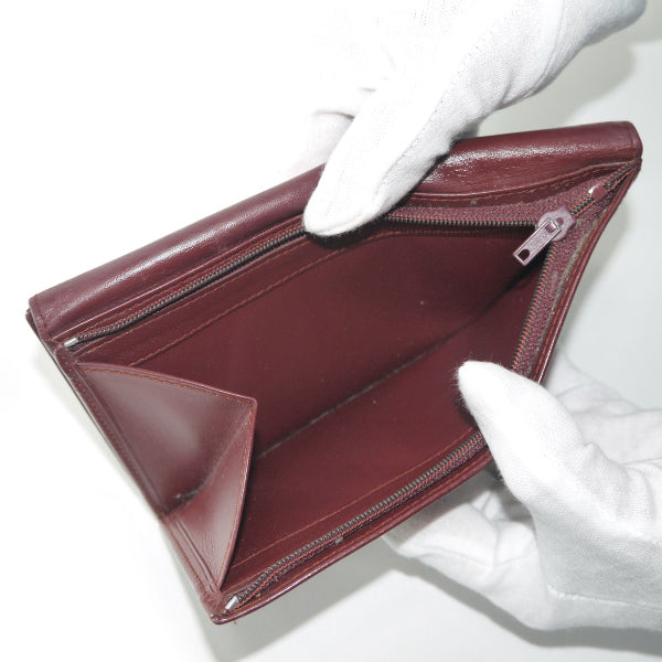 Cartier　マストライン レザー長財布（ボルドー）