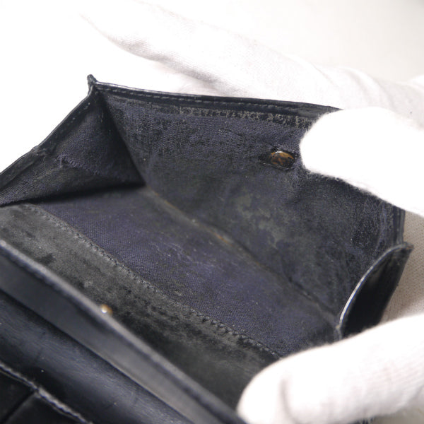 Cartier　パンテールライン パテントレザー折財布（黒）