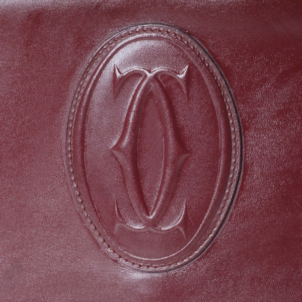 Cartier　マストライン ビッグロゴエンボスショルダー（ボルドー）