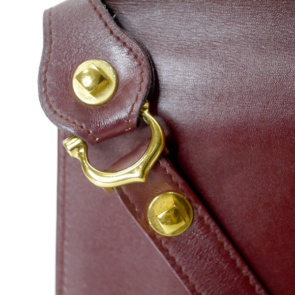 Cartier　マストライン ビッグロゴエンボスショルダー（ボルドー）