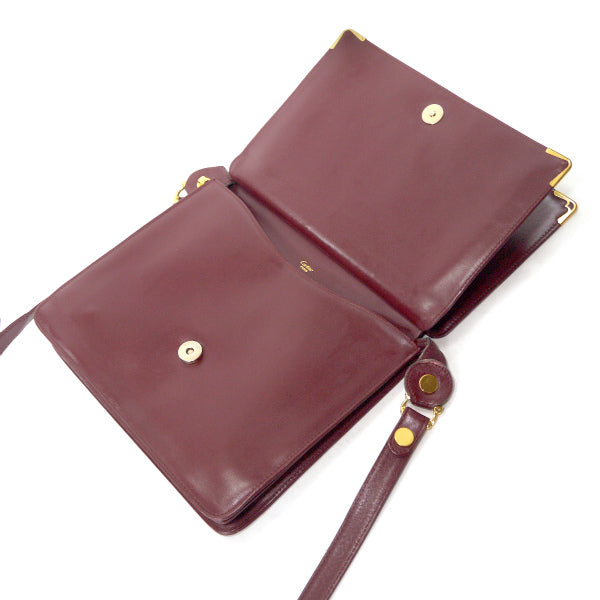 Cartier　マストライン ビッグロゴエンボスショルダー（ボルドー）