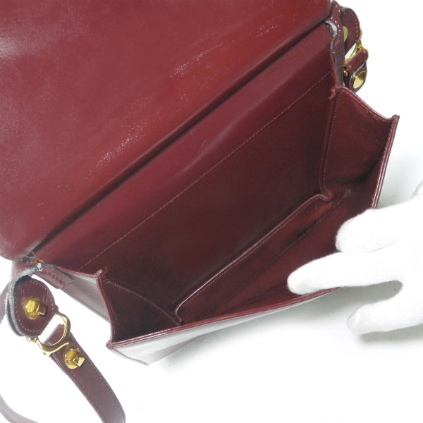 Cartier　マストライン ビッグロゴエンボスショルダー（ボルドー）