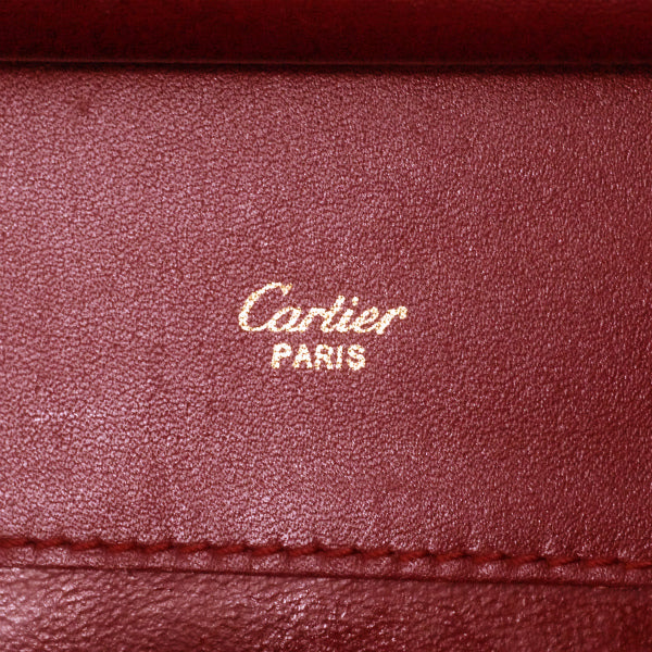 Cartier　マストライン ビッグロゴエンボスショルダー（ボルドー）