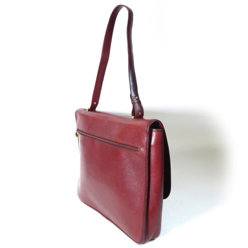 Cartier＜訳あり＞ボルドー大ブリーフショルダー