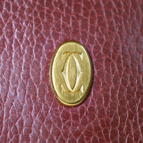 Cartier＜訳あり＞ボルドー大ブリーフショルダー