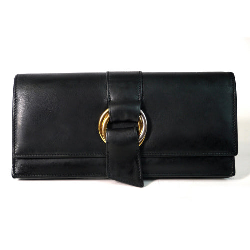 Cartier　 トリニティ 長財布 （黒・総皮）