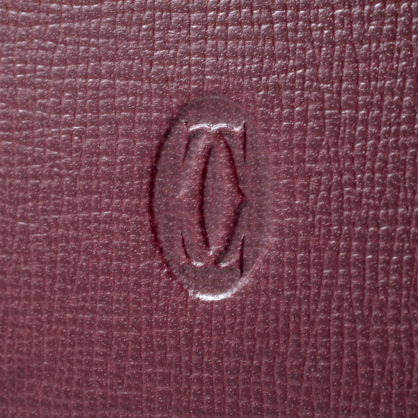 W様専用 Cartier  レザー２つ折れ財布（ボルドー 箱付き）