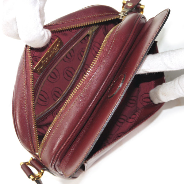 Cartier　半円2WAYショルダーバッグ（ボルドー）