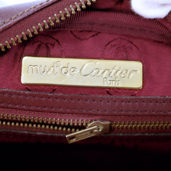 Cartier　半円2WAYショルダーバッグ（ボルドー）