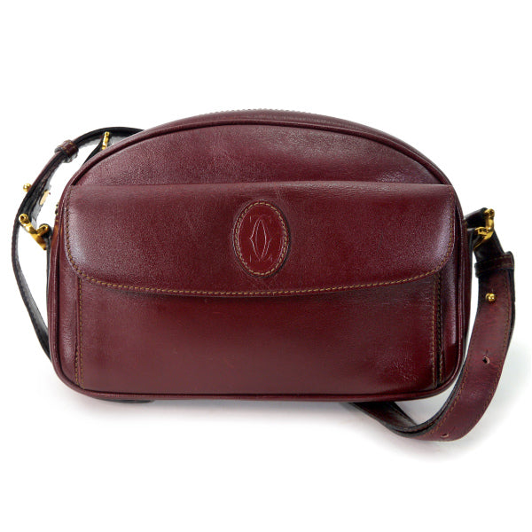Cartier　半円2WAYショルダーバッグ（ボルドー）
