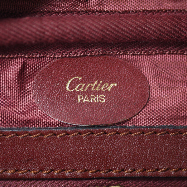 Cartier マストライン横長ショルダー（ボルドー）