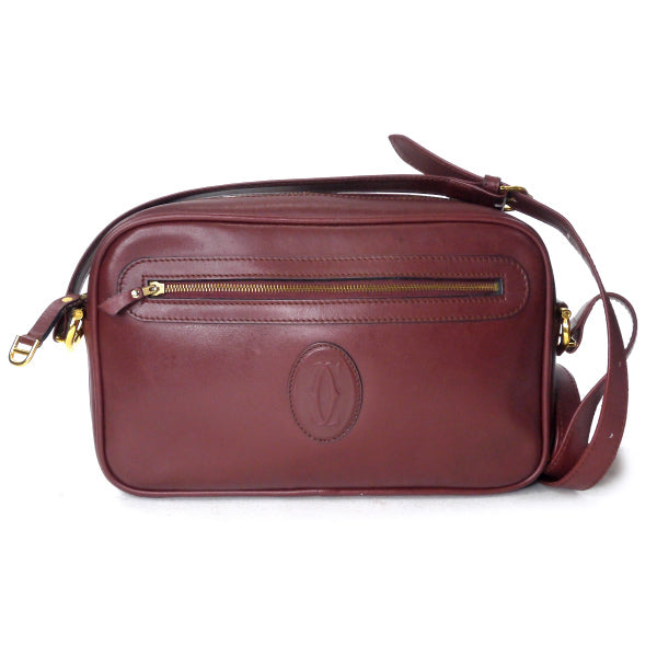 Cartier マストライン横長ショルダー（ボルドー）