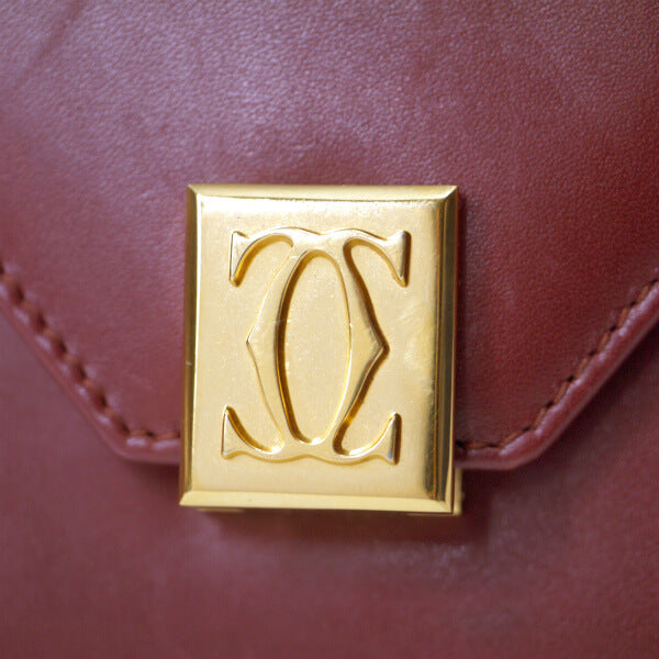 Cartier マストライン レターカットショルダー（ボルドー）