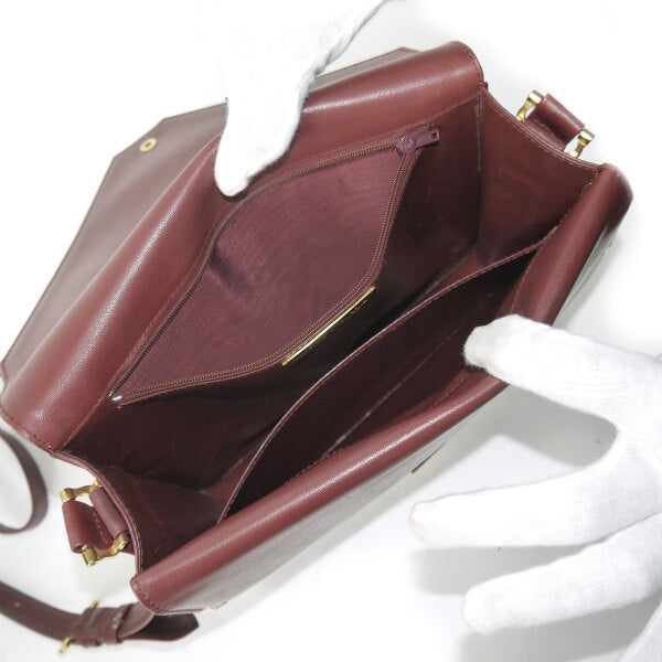 Cartier マストライン レターカットショルダー（ボルドー）