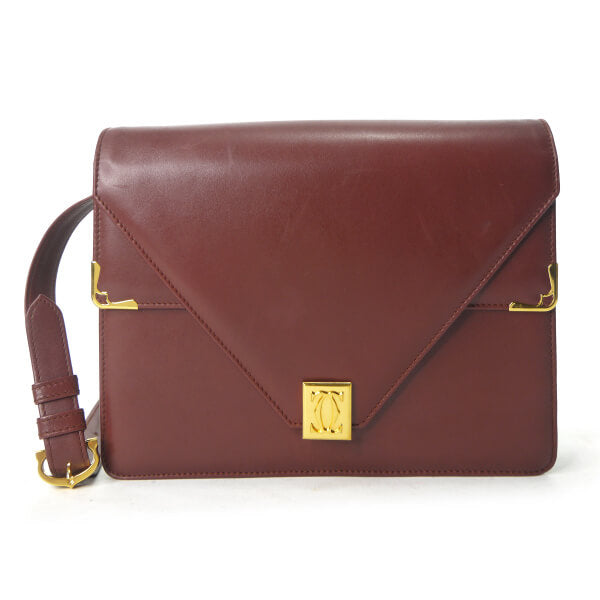 Cartier マストライン レターカットショルダー（ボルドー）